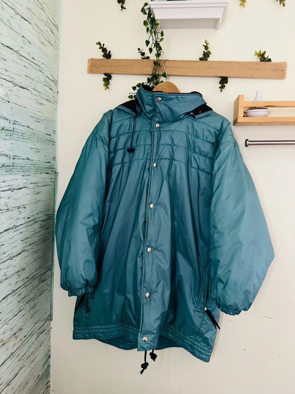 Vintage Kanuk Unisex Puffer Jacket | Size 5 | Teal Blue | Hooded Winter Coat - Picture 4 of 16